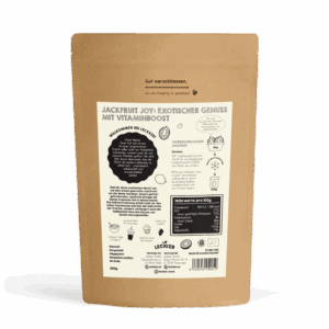 Gefriergetrocknete Jackfruit Packung Rückseite